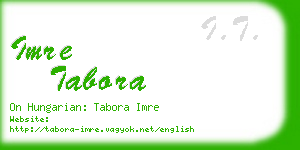 imre tabora business card